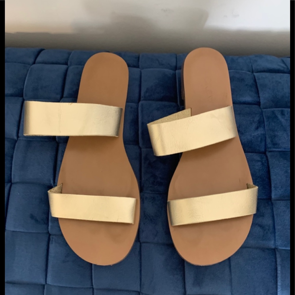 JCrew Gold Metallic Sandal